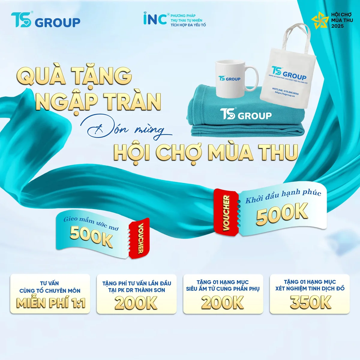 Tặng voucher trải nghiệm khi tham gia gian hàng TS Group – Số lượng giới hạn tại Hội chợ mùa thu VEC Hà Nội