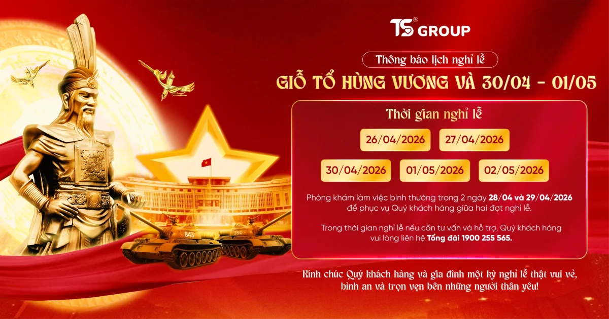 TS GROUP thông báo lịch nghỉ lễ Giỗ Tổ Hùng Vương và 30/04 – 01/05/2026