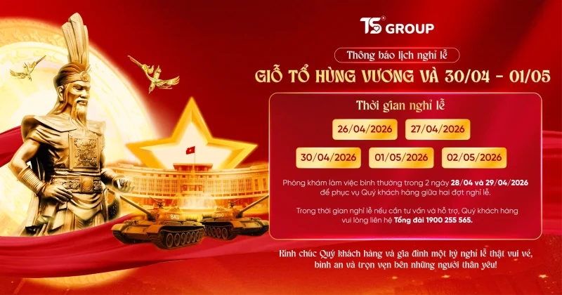 TS GROUP thông báo lịch nghỉ lễ Giỗ Tổ Hùng Vương và 30/04 – 01/05/2026
