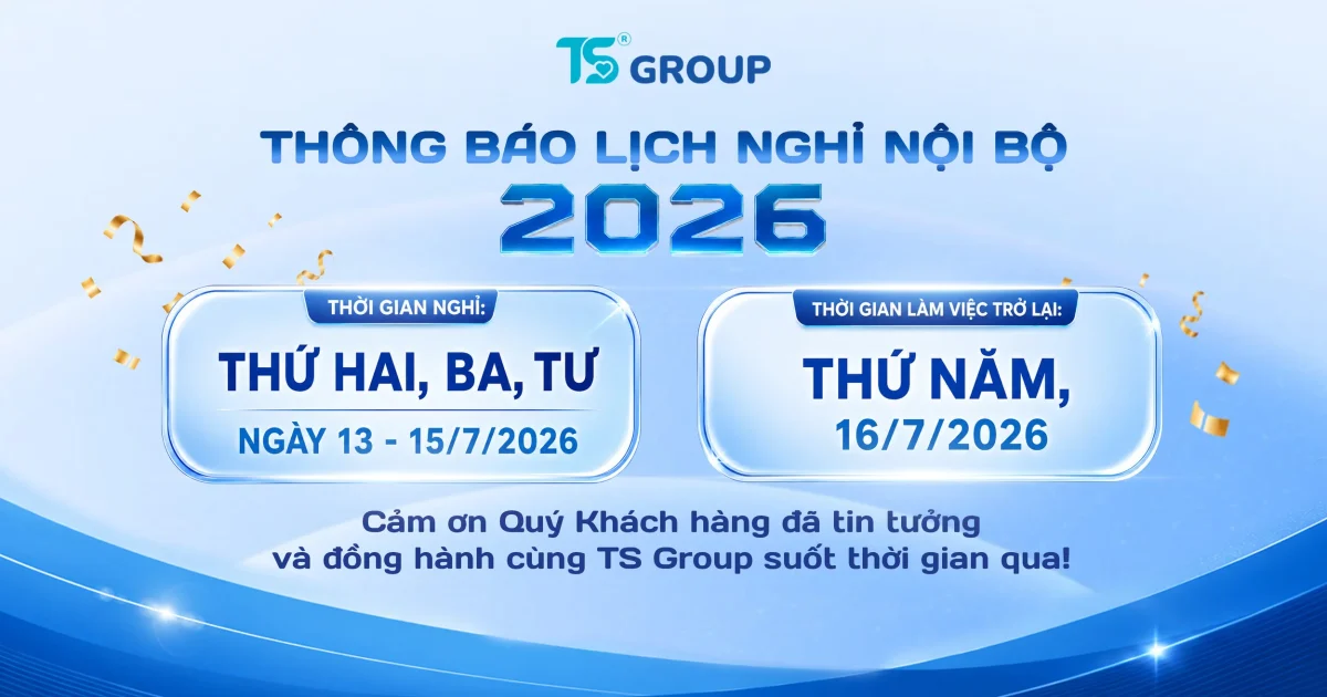 TS GROUP thông báo lịch nghỉ nội bộ